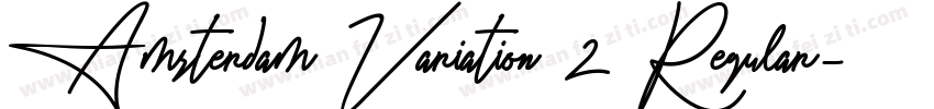 Amsterdam Variation 2 Regular字体转换